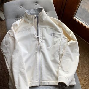 The North Face White ZIP Apex Jacket